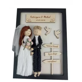    Suvenir de nunta personalizat Cadou de nunta Mire si nunta Macrame de nunta