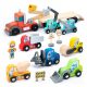  UMU Set vehicul constructii din lemn pentru copii, 14 bucati