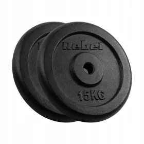    Set greutati fonta 2x15kg 30kg gaura 31mm placa clasica REBEL