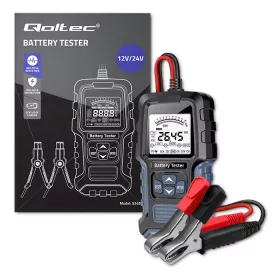    Tester digital pentru baterii Qoltec cu afișaj LCD 12V 24V 3Ah-400Ah