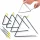  Set 4x INSTRUMENTE MUZICALE TRIANGLE triunghiuri + bastoane, metal otel