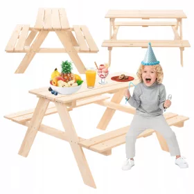    Masa de picnic cu banci banca de gradina copii masa de gradina 1-5 ani ECO