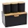  Set cutie pentru pâine Krisberg RECIPIENT PÂINE PÂINE MARE oțel negru