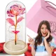 Roză Veșnică în Glob de Sticlă cu Lumini LED - Cadou Romantism Etern, 21 cm