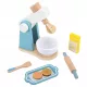  Jucărie educațională MIXER DE LEMN BLENDER PROCESOR DE BUCĂTĂRIE PENTRU COPII 3+