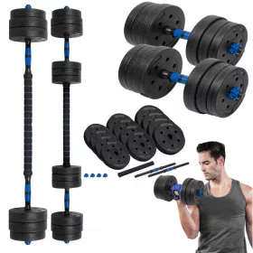  Rebel 2x 10 kg gantere bituminoase reglabile