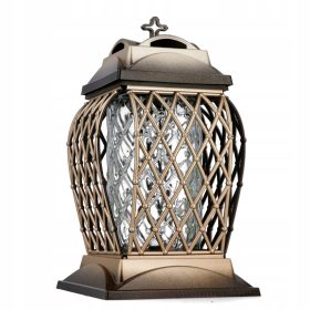  Lumânare altar ajurata, auriu, 34 cm