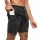  Pantaloni scurți 2 în 1 pentru bărbați cu jambiere, sport, alergare, sală, negru, XL