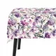 Față de masă decorativă 140x260, mat, cu model floral violet - Cod 9880