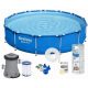  Piscina cu cadru rotund Bestway 396 x 396 cm