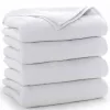 Set de 4 prosoape albe din bumbac Eurofirany 70 × 140 cm