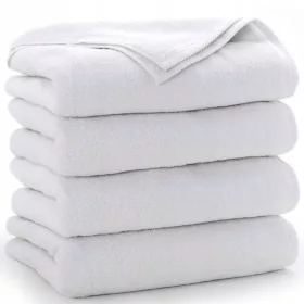 Set de 4 prosoape albe din bumbac Eurofirany 70 × 140 cm