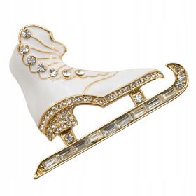  Broșă din metal cu strass pentru piept