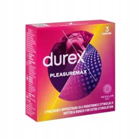  Prezervative DUREX PLEASUREMAX, 3 buc