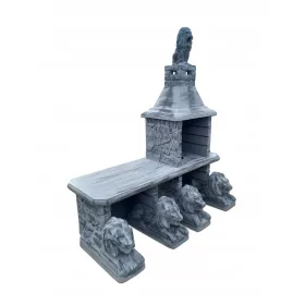  Semineu armat gratar gradina beton cu lei mare vanzare