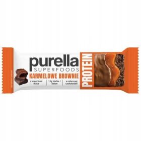    Baton proteic Purella Superfoods Caramel Brownie 11g proteine 45g