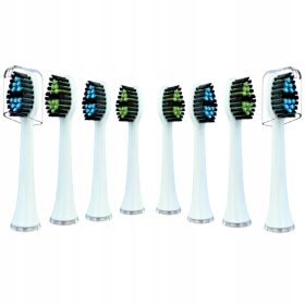    8x capete pentru Seysso Carbon Basic White Daily, vârfuri albe de schimb