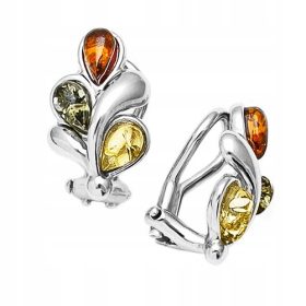    CLIPURI ARGINTII COLORATE cu ARGINT 925 NATURAL CHIHHLUMBRU Baltic