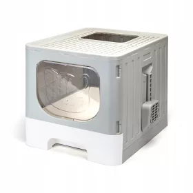    Litieră mare pentru pisici cu sertar XL cu filtru Semi-deschis Aduceți o lopată