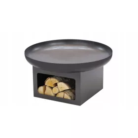  Semineu de gradina cu spatiu pentru lemne 80cm in diametru