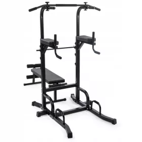    Bară de tracțiuni staționară multifuncțională cu o bancă de exerciții