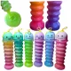  SET MARE 6x SLIDE CULORI GLITTER SLIME GLUT SENSORIAL PLASTIC