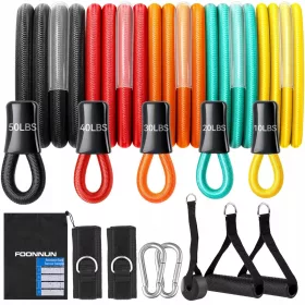    SET DE 5 GHIDURI DE REZISTENȚĂ Benzile de fitness PÂNĂ LA 150lbs DE ÎNALTĂ CALITATE
