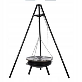  GRĂTAR BATANT DE CARBUNE dia. 60 cm ȘEMIN CROMAT XXL