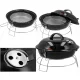  GRĂTAR TURISTIC PORTAT DE CARBUNE CU CAPAC GRIL ROTUND 36CM LUND