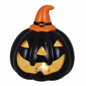    FIGURA DOVLEAC CERAMICA LAMPA DECORATIVA LED DECORATIE DE TOAMNA PENTRU HALLOWEEN