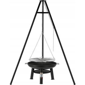    GRÂR ATÂNAT TREPIED GĂRdinĂ FOCUL DE CAMPERĂ GRĂTAR ȘEMIN 61CM LUND