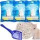  3X BENTONITE Așternut PENTRU TAVĂ Aprinsă 3,8L LĂMĂI CUMPARATOR + SPATULĂ