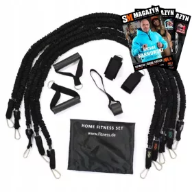    SET 5 BANDE DE REZISTENTA CU HAPA DE PROTECTIE DE NYLON XL TRAINING EXTENSIBIL