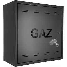   Dulap gaz Km Express 600 × 600 × 250 mm, negru RAL 9005, usa stanga