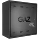 Dulap gaz Km Express 600 × 600 × 250 mm, negru RAL 9005, usa stanga