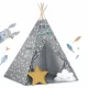  TIPI cort wigwam pentru copii TEEPEE Perne Lămpi Huse SET