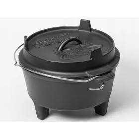    Oală mare olandeză din fontă cu capac BBCrew 4,25 L pe picioare
