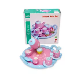  Set de ceai de cafea din lemn pe o tavă de picnic