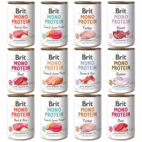  BRIT MONO Hrana umeda pentru caini MIX Smaków 12x400g