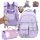 Set Școlar pentru Fete: Rucsac și Penar Multifuncțional, Culoare Violet