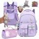 Set Școlar pentru Fete: Rucsac și Penar Multifuncțional, Culoare Violet