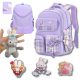 Rucsac școlar multifuncțional pentru fete, culoare violet