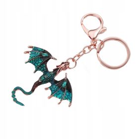  Breloc DRAGON DRAGON, ochi de sticla, turcoaz negru