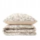 Set de lenjerie de pat POSSA din bumbac bej, design floral, 200x220 cm