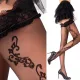  Ciorapi autoportanti Fenome cu dantelă decorativă HEARTS Negru