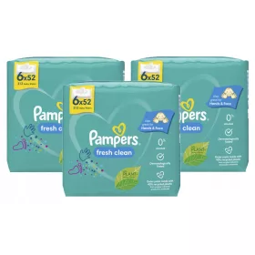  Șervețele umede PAMPERS FRESH CLEAN 6 x 52 BUC