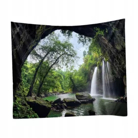    .Tapiserie digitală imprimată 3D pentru fereastră, cascadă_200x150cm