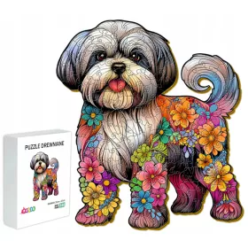    PUZZLE DIN LEMN PENTRU COPII 144 BUCĂȚI CADOU SHIH TZU PENTRU COPII