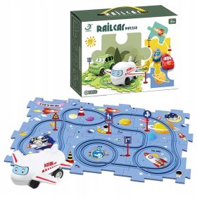    SET DE JUCĂRII PUZZLE EDUCATIVE ȘI INTERACTIVE CU AVION ȘI INDICATORI