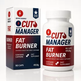   Manager de Reducere Elite Burn - Puternic Arzător de Grăsimi, 90 Capsule Premium